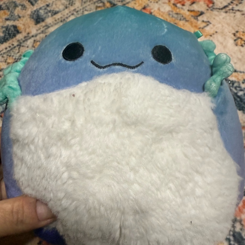Squishmallows Blue and White Plush Toy